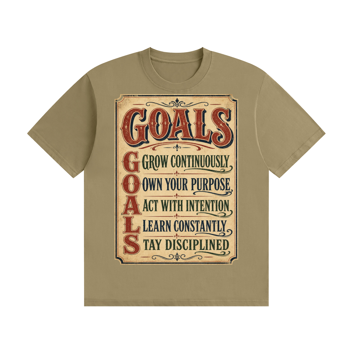 GOALS-Seamless Cotton T-Shirt
