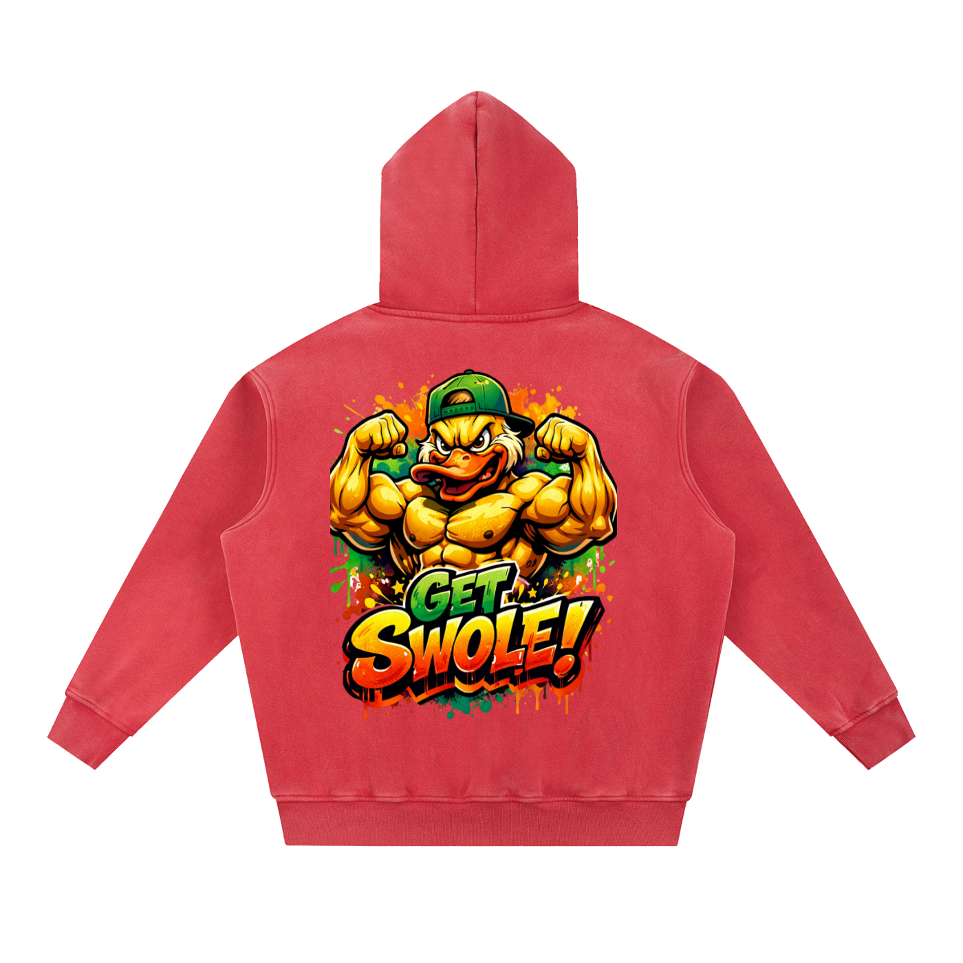 Get swole-Snow Wash Fleece Oversize Hoodie