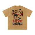 For the love of the game-Snow Washed Oversized Cotton T-Shirt
