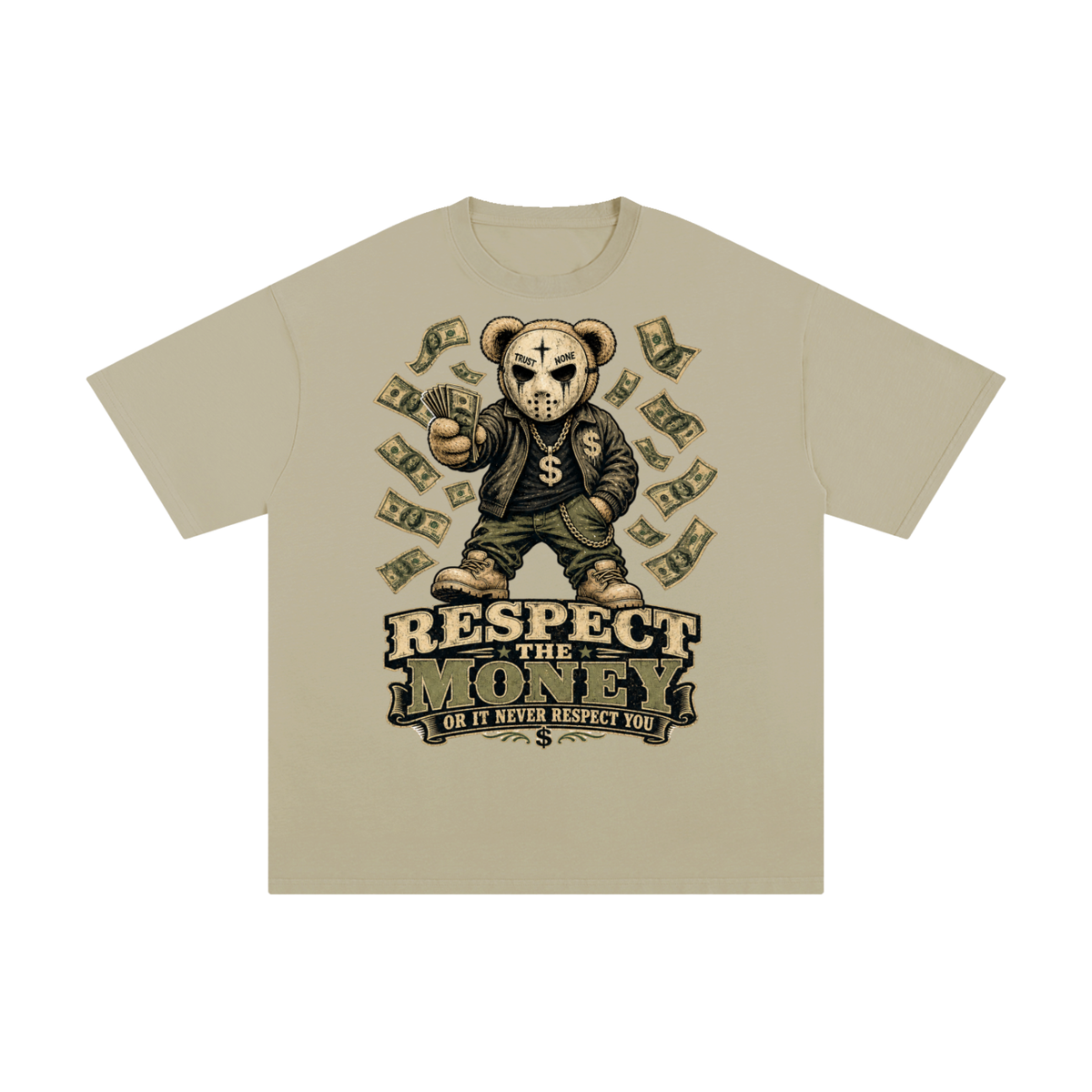 Respect the money-Pure Cotton T-Shirt