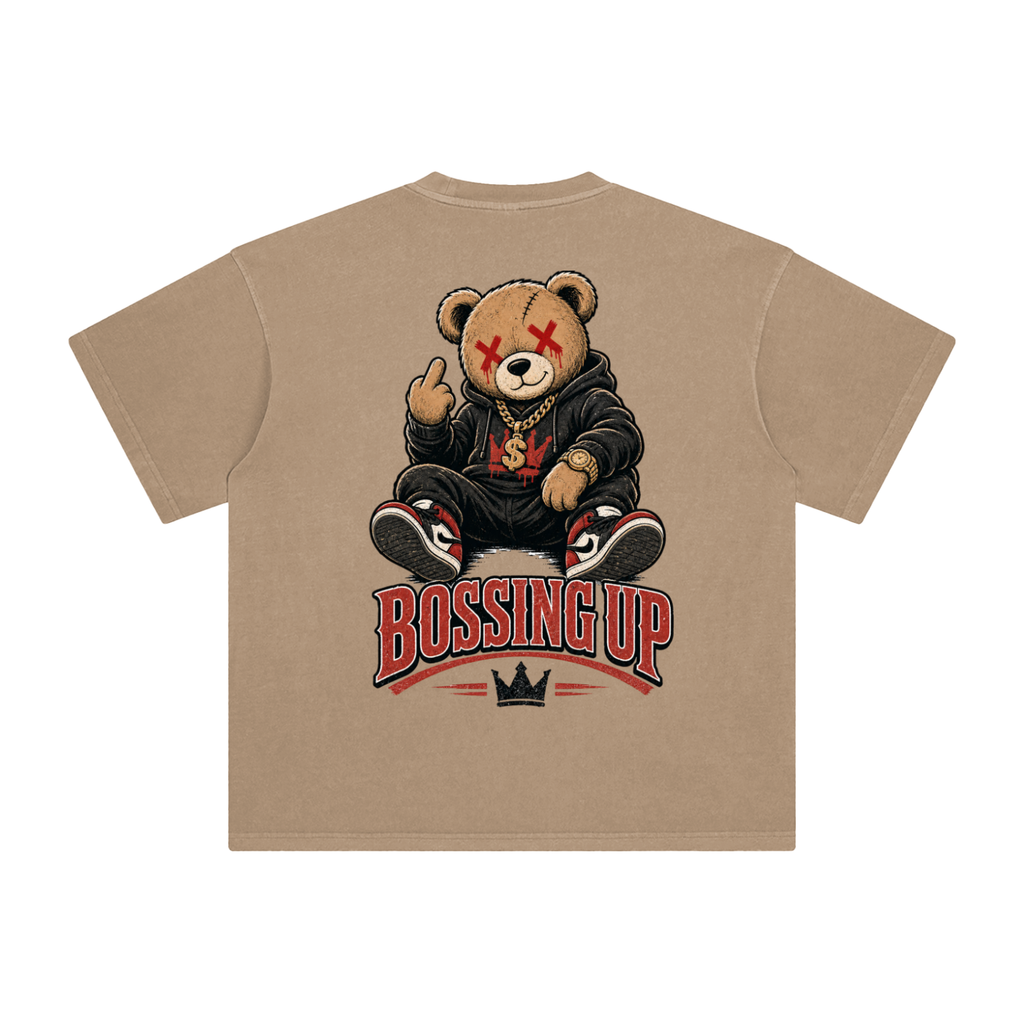 Bossing up-Enzyme Washed T-Shirt
