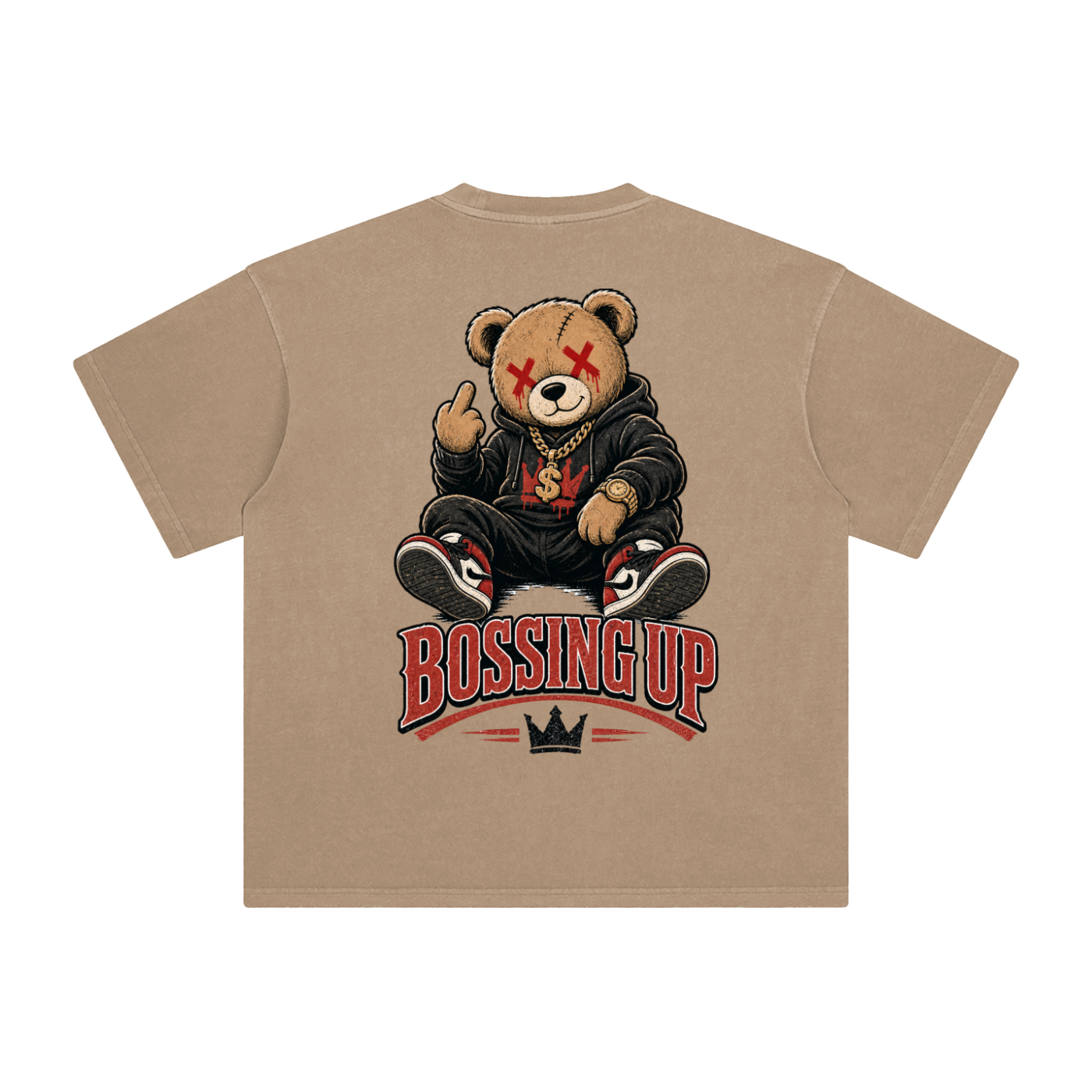 Bossing up-Enzyme Washed T-Shirt