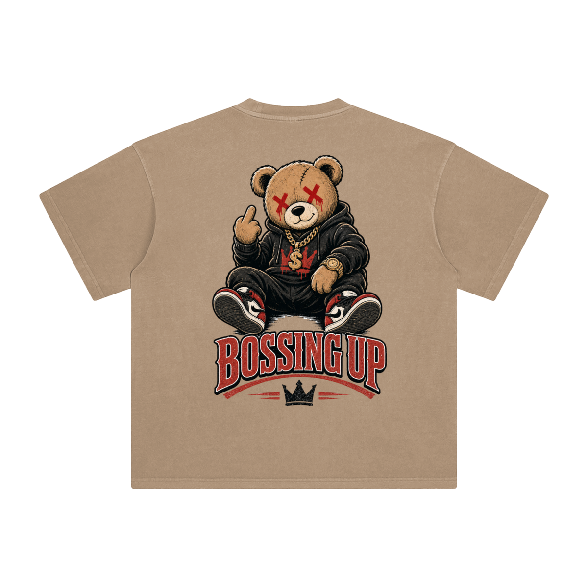 Bossing up-Enzyme Washed T-Shirt