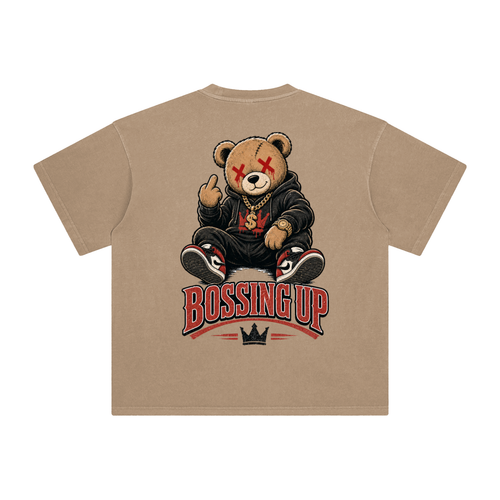 Bossing up-Enzyme Washed T-Shirt
