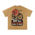 Not all who wanders make it home-Snow Washed Oversized Cotton T-Shirt