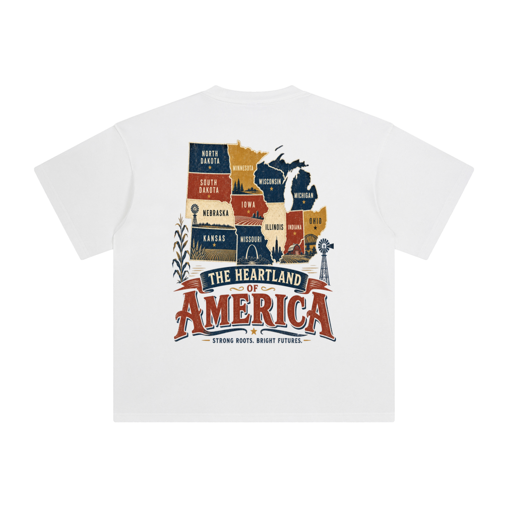 The heartland of America-Enzyme Washed T-Shirt