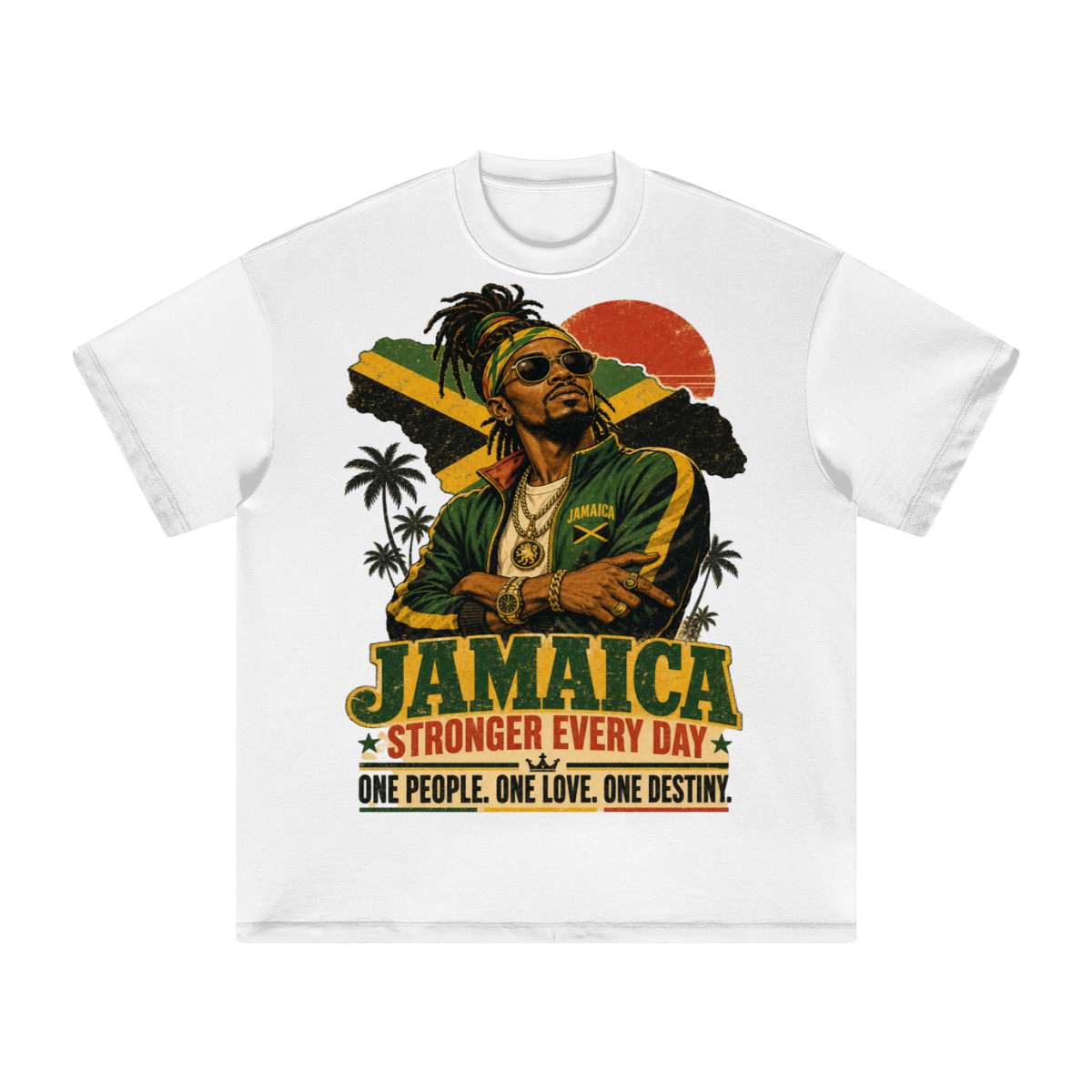 Jamaica-Heavyweight Earth Tone T-Shirt