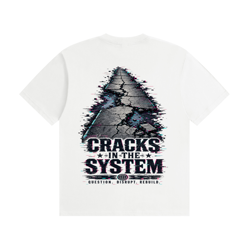 Cracks in the system-Seamless Cotton T-Shirt