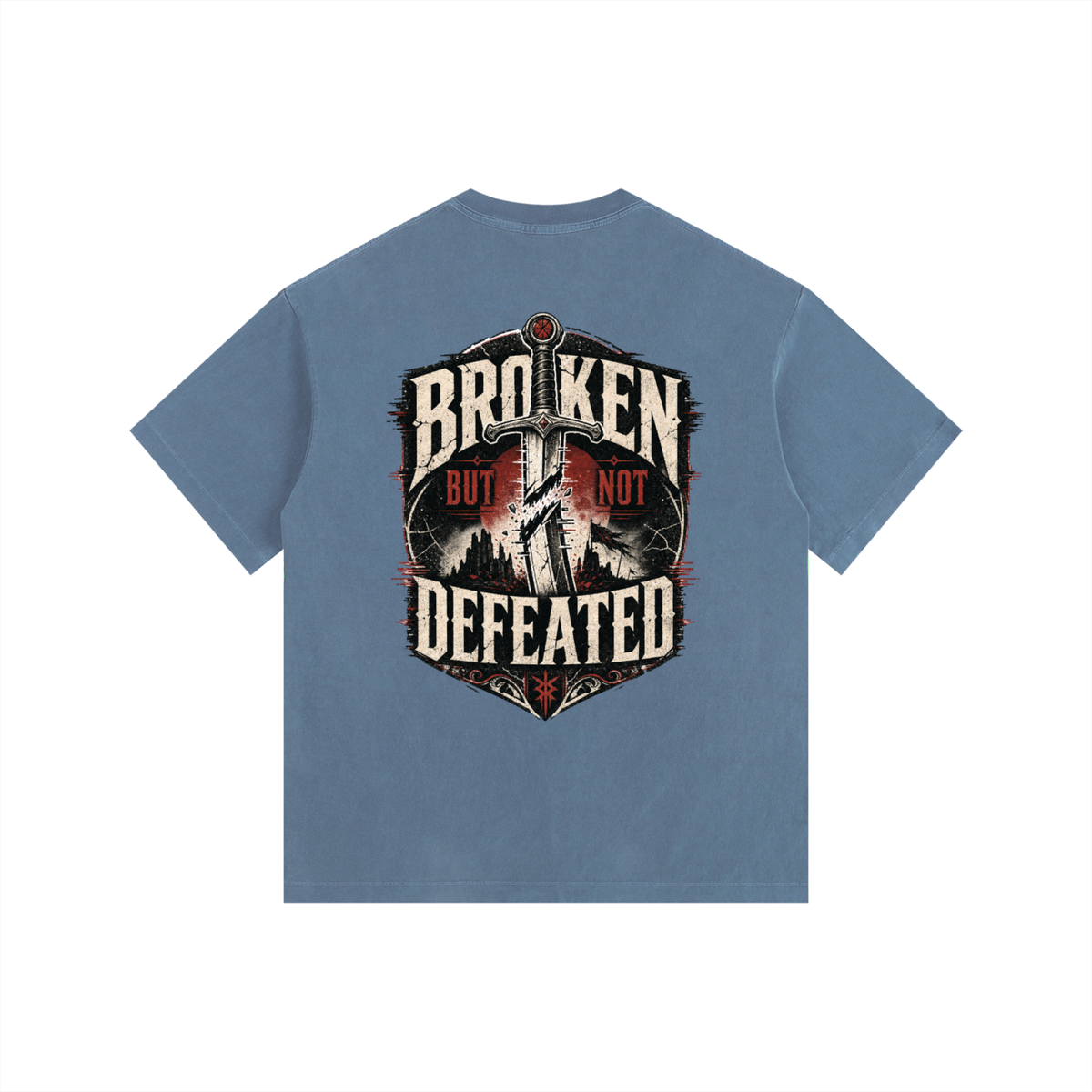 Broken But Not Defeated Vintage Washed Oversized T-Shirt