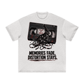 Memories fade distortion stays-Heavyweight Earth Tone T-Shirt