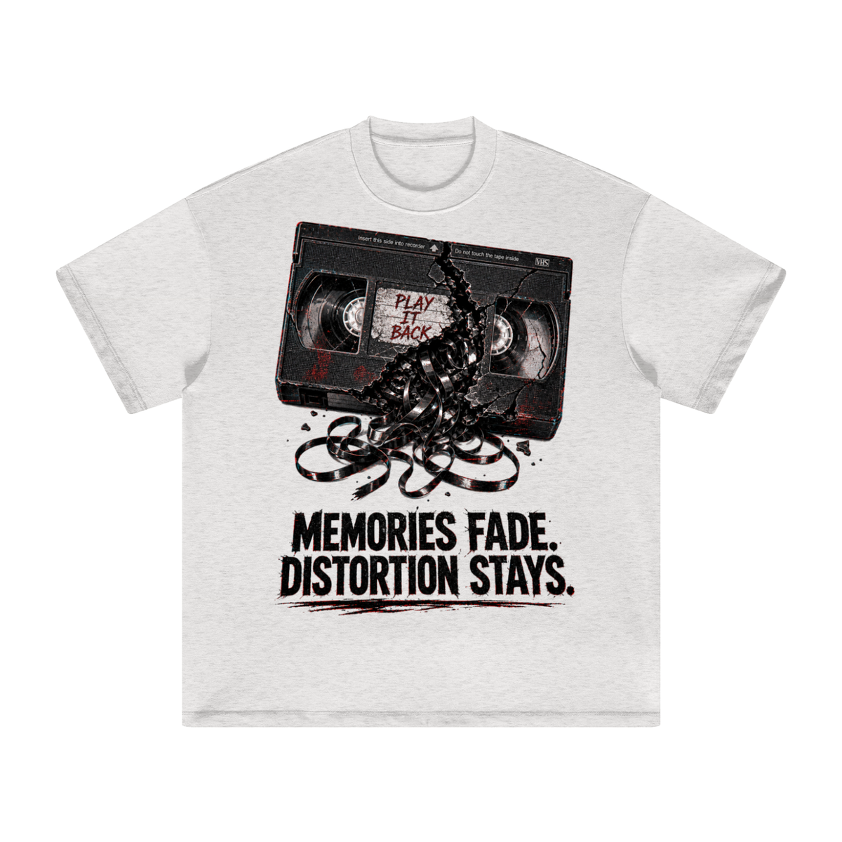 Memories fade distortion stays-Heavyweight Earth Tone T-Shirt