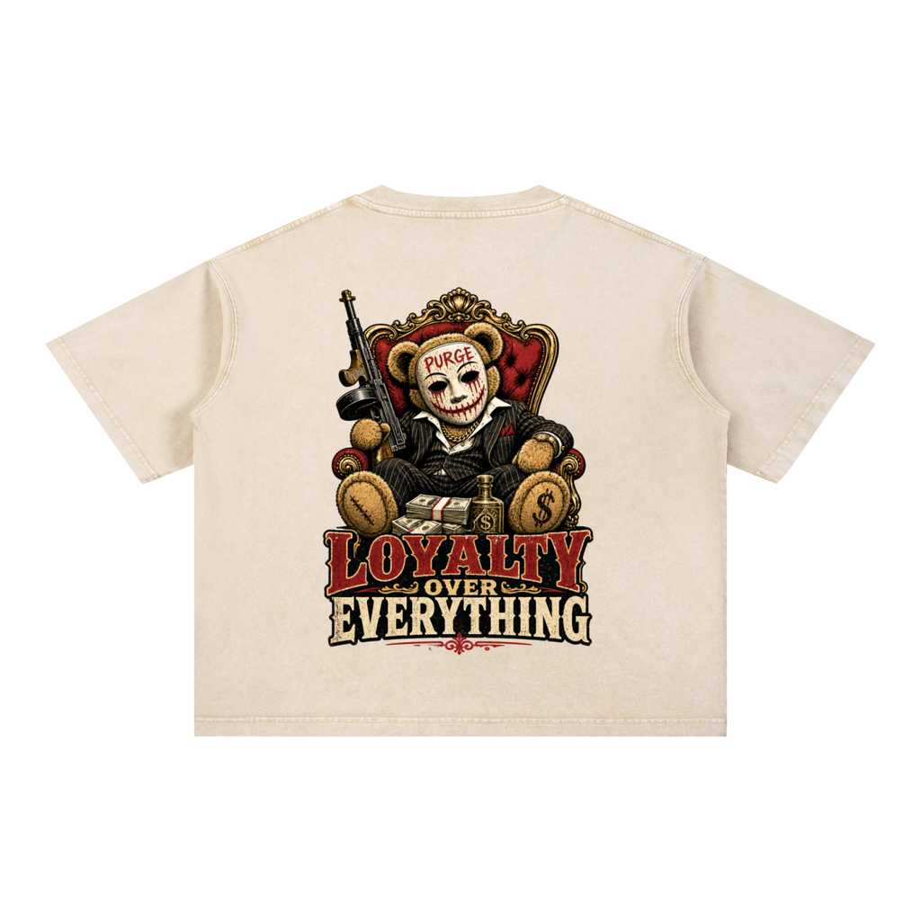 Loyalty Over Everything — Mineral Wash Boxy Tee
