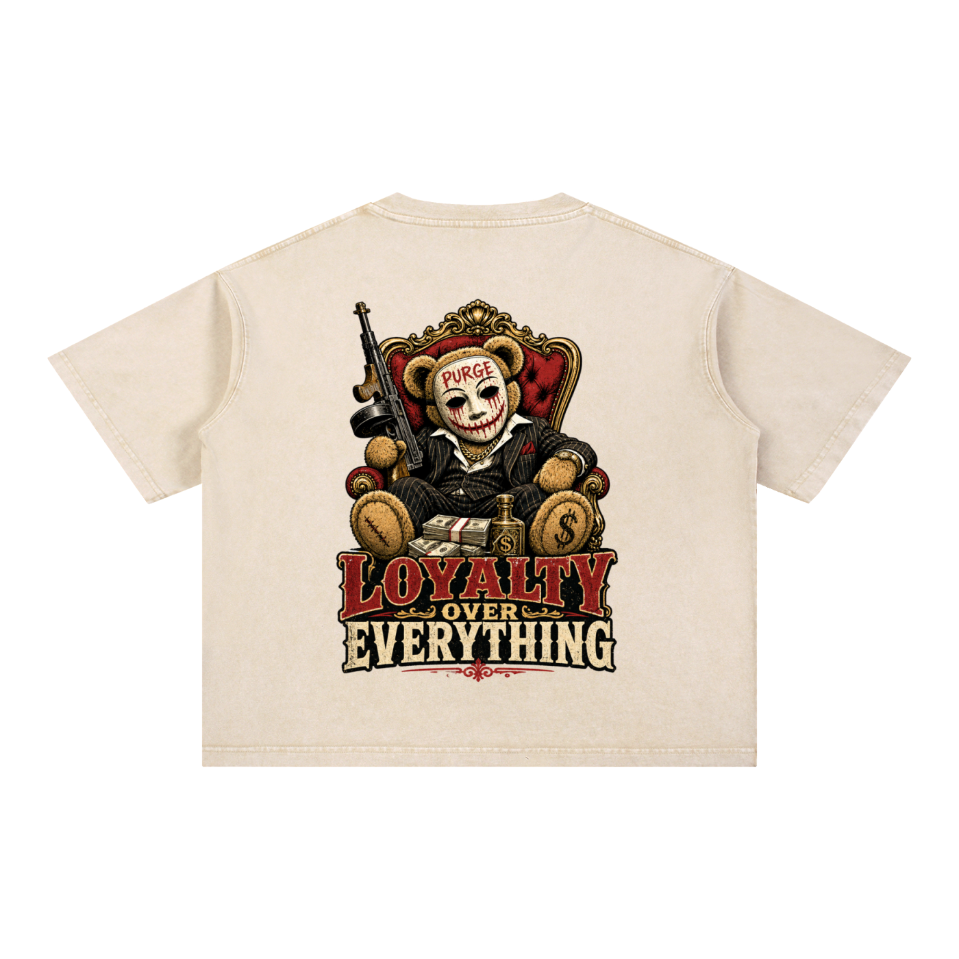 Unisex Loyalty over everything Mineral Wash Boxy Cotton T-Shirt