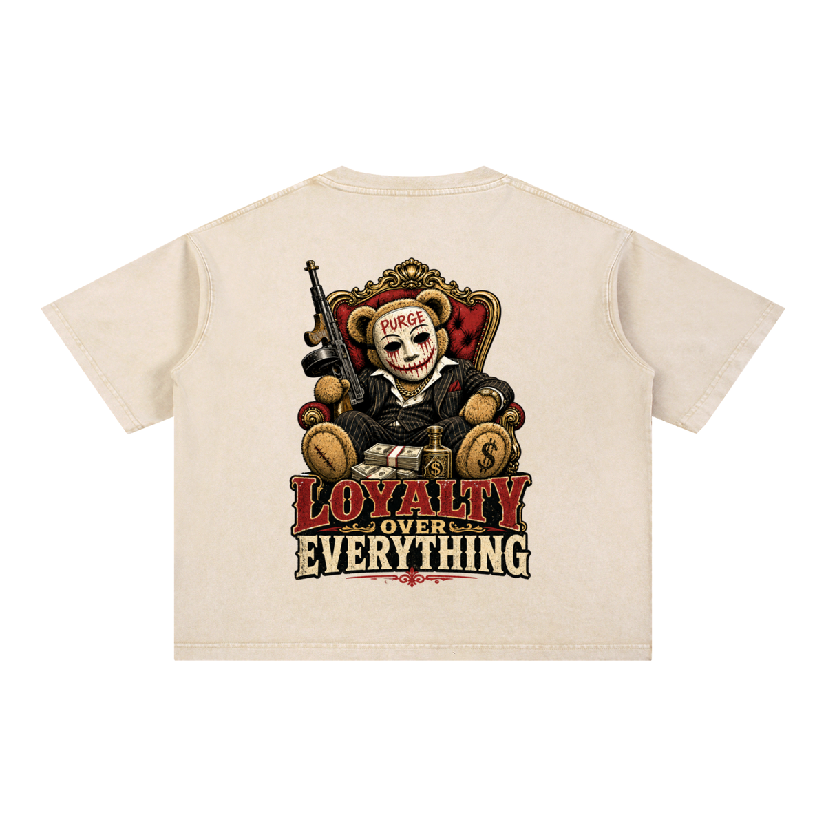 Loyalty Over Everything — Mineral Wash Boxy Tee