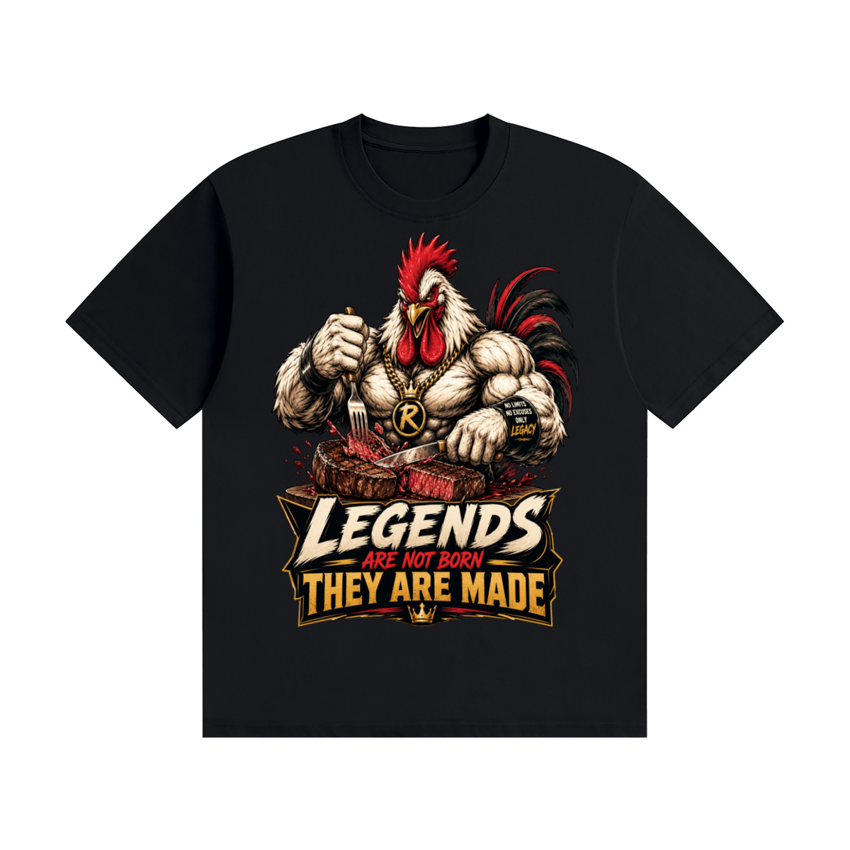 Legends are not born they are made- Seamless Cotton T-Shirt