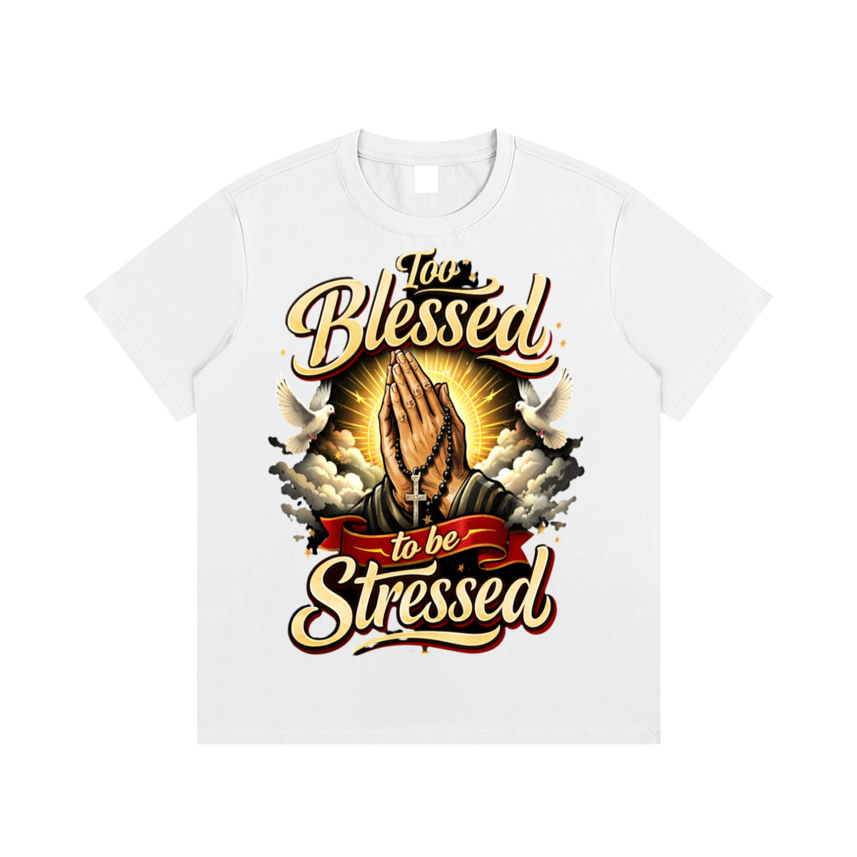 Too blessed to be stressed-Essential Cotton T-Shirt