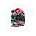 Welcome to the purge-Streetwear Loose Drop Shoulder T-Shirt