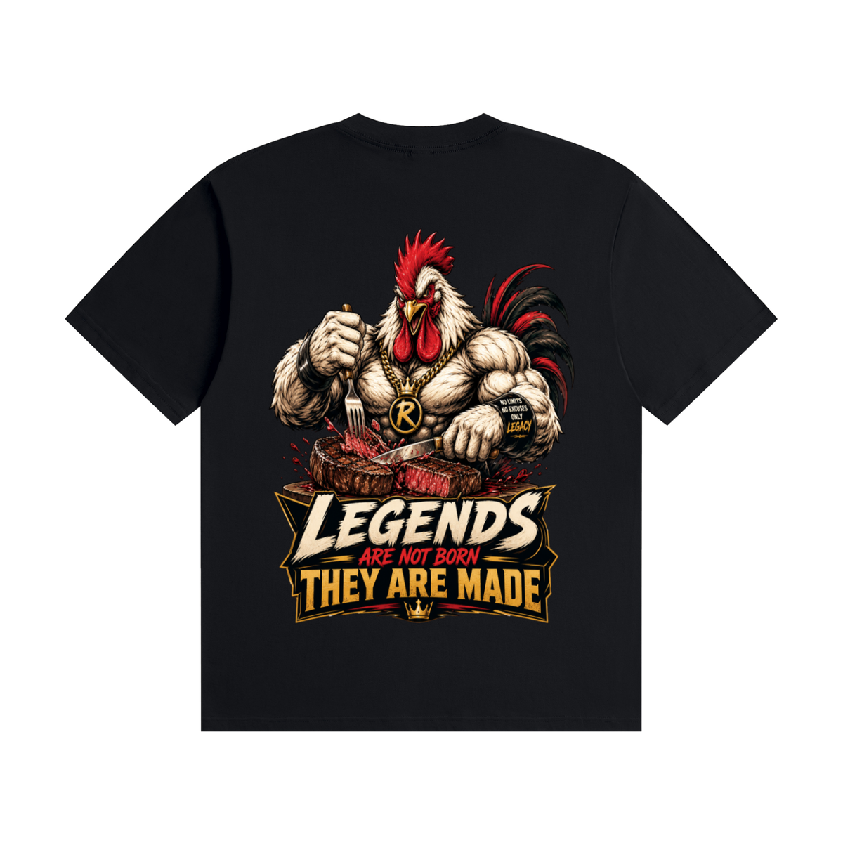 Legends are not born they are made- Seamless Cotton T-Shirt