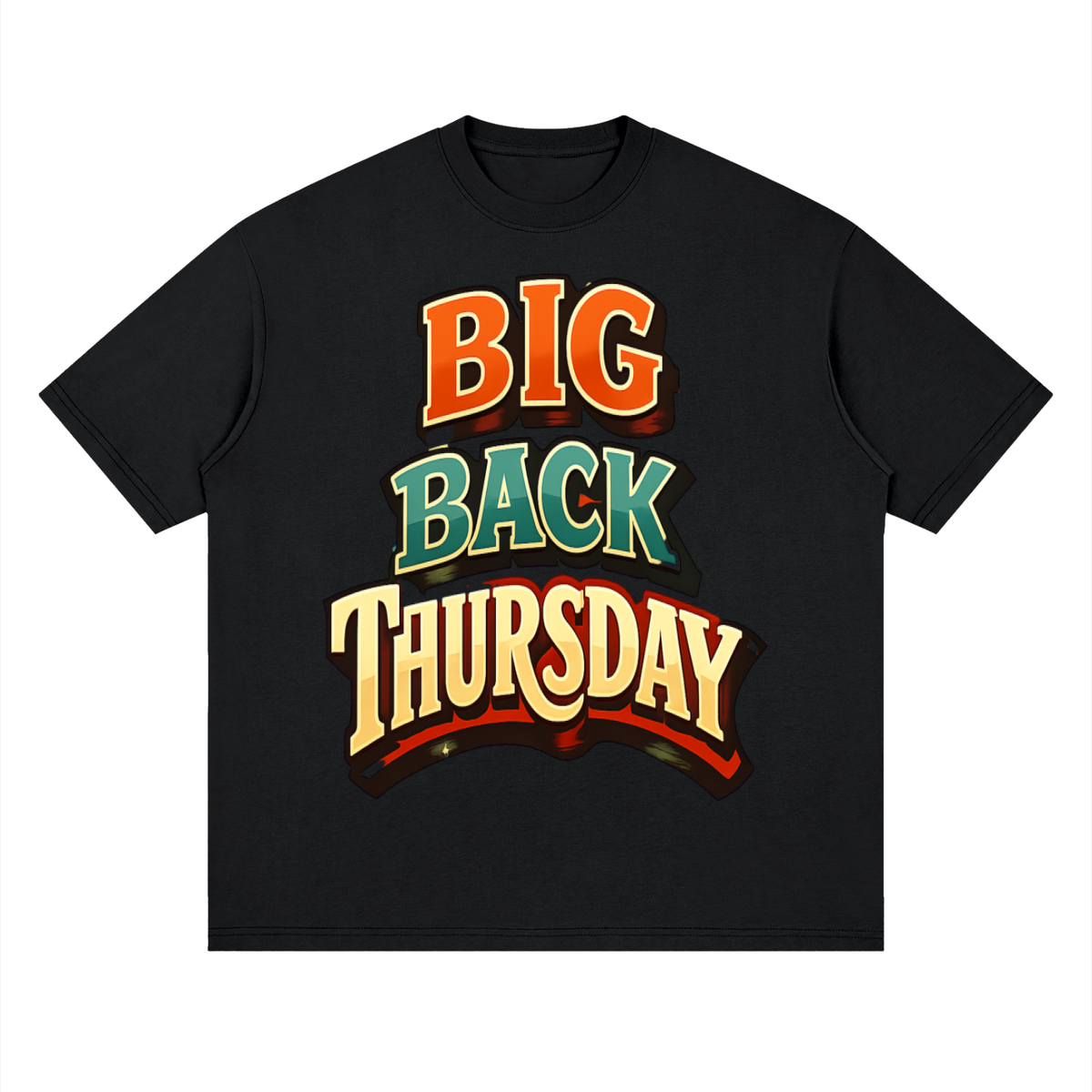 Big back Thursday-Streetwear Loose Drop Shoulder T-Shirt