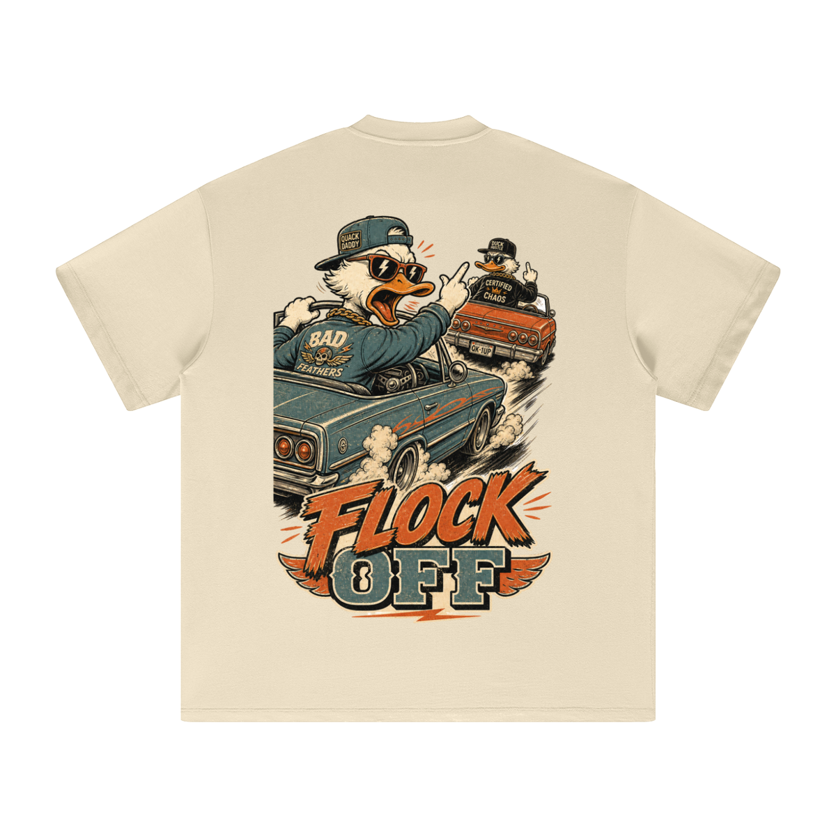 Flock off-Heavyweight Earth Tone T-Shirt
