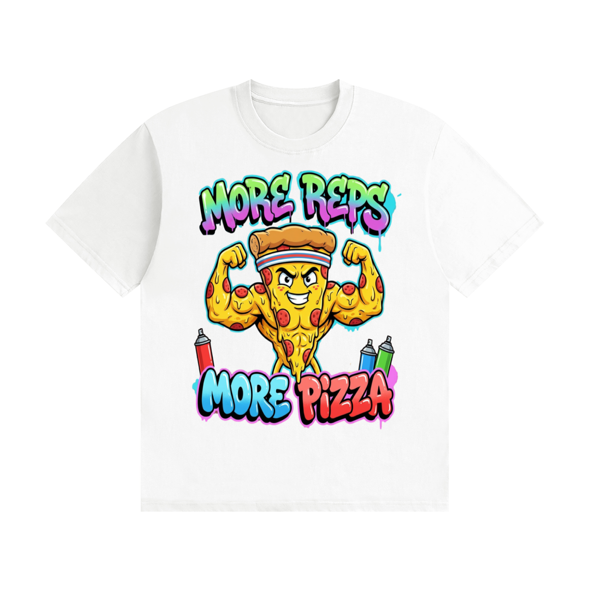 More reps more pizza-Seamless Cotton T-Shirt