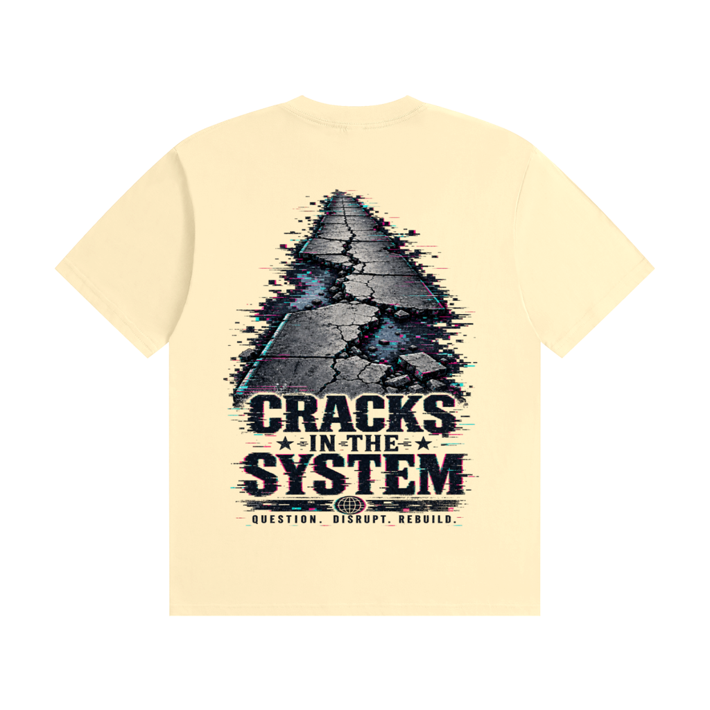 Cracks in the system-Seamless Cotton T-Shirt