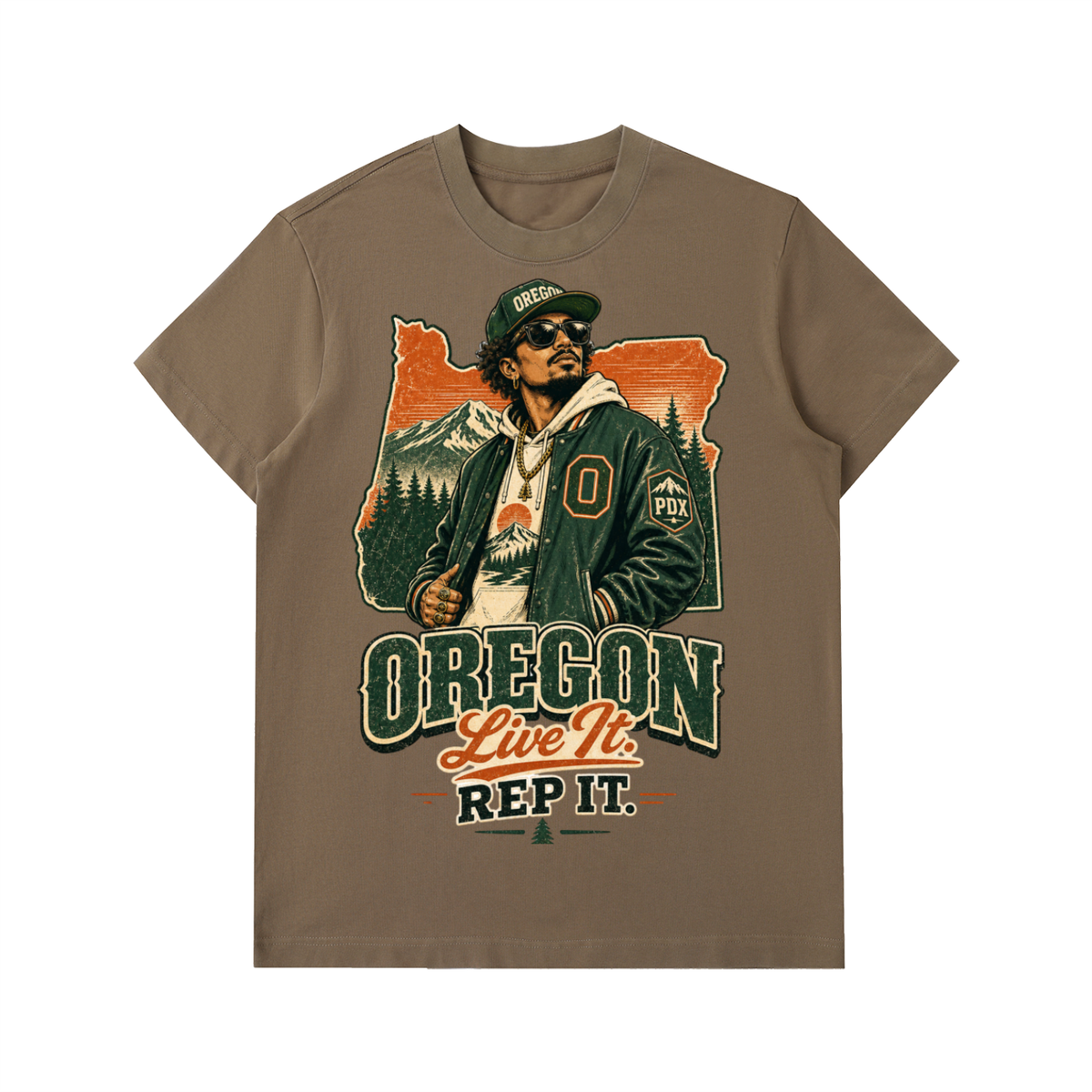 Oregon-Essential Heavyweight Cotton T-Shirt
