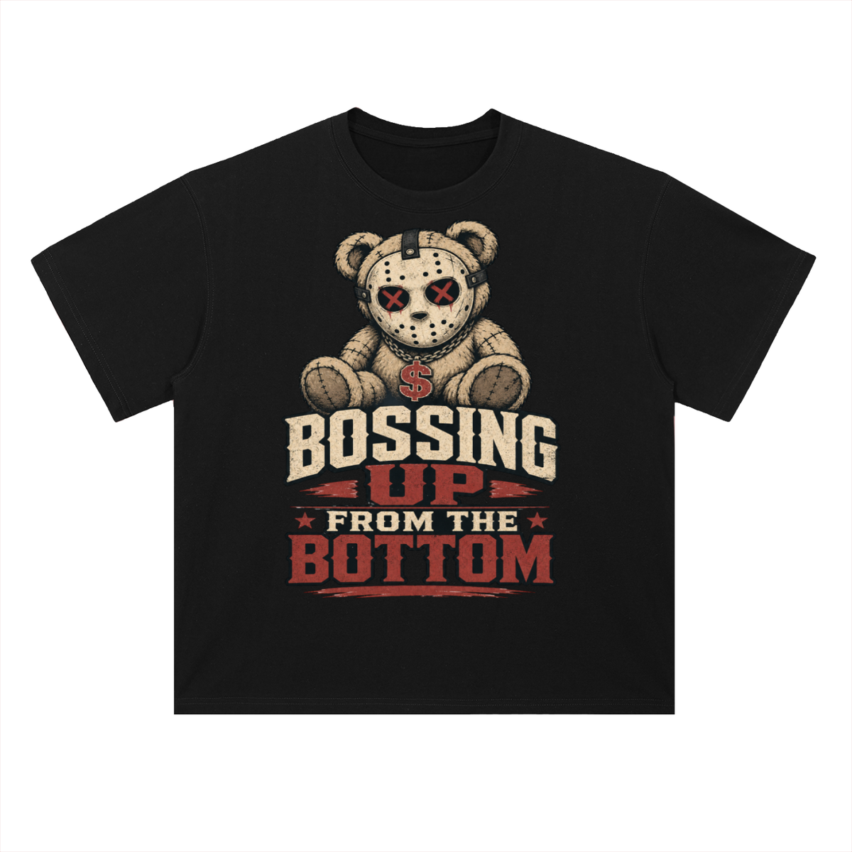 Bossing up from the bottom-Heavyweight Drop Shoulder Cotton T-Shirt