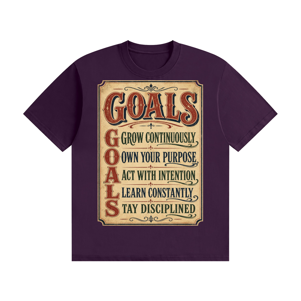 GOALS-Seamless Cotton T-Shirt