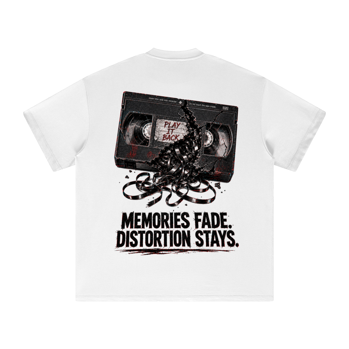 Memories fade distortion stays-Heavyweight Earth Tone T-Shirt