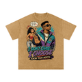 I don't chase-Snow Washed Oversized Cotton T-Shirt