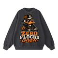 Zero flocks given-Snow Washed Oversized Sweatshirt