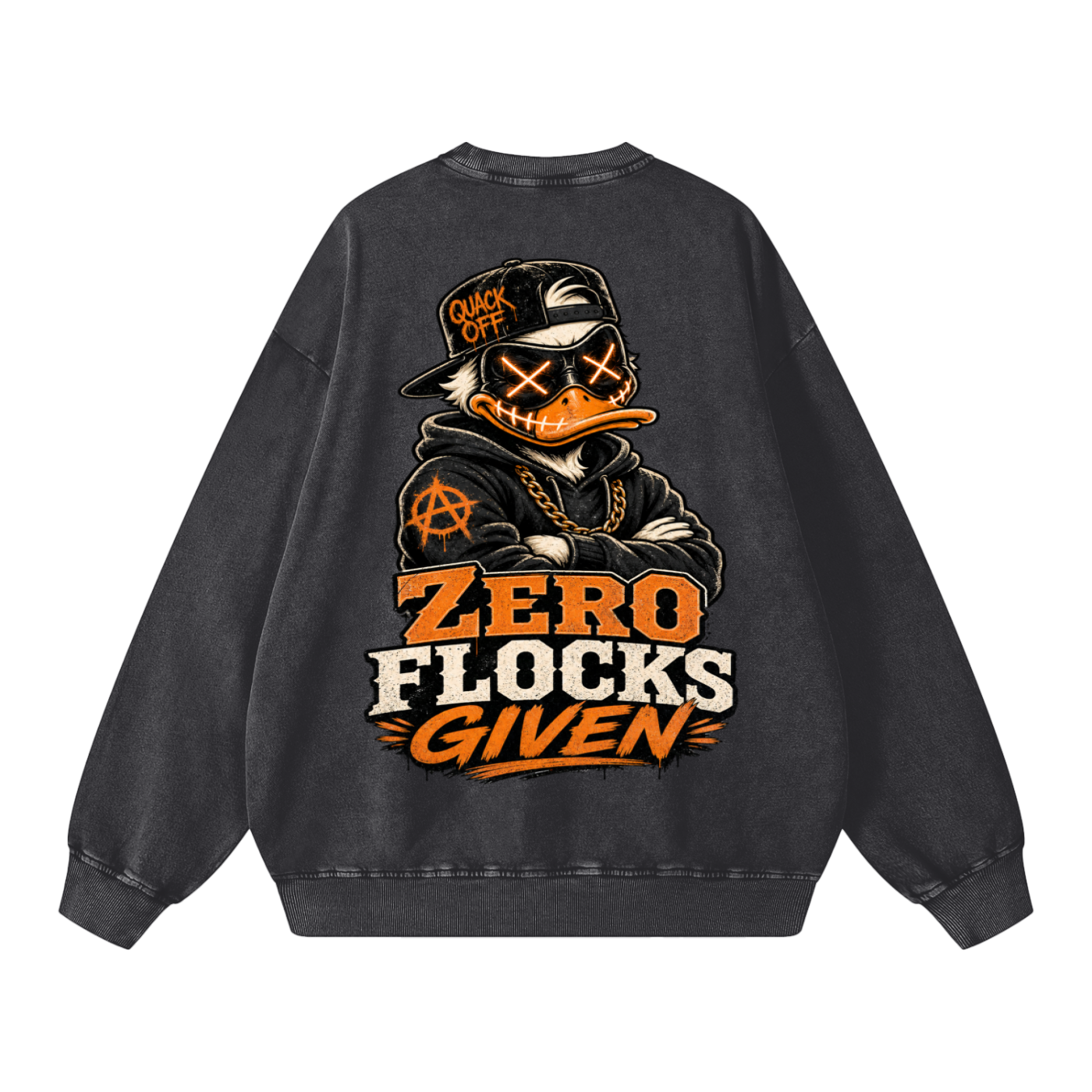 Zero flocks given-Snow Washed Oversized Sweatshirt