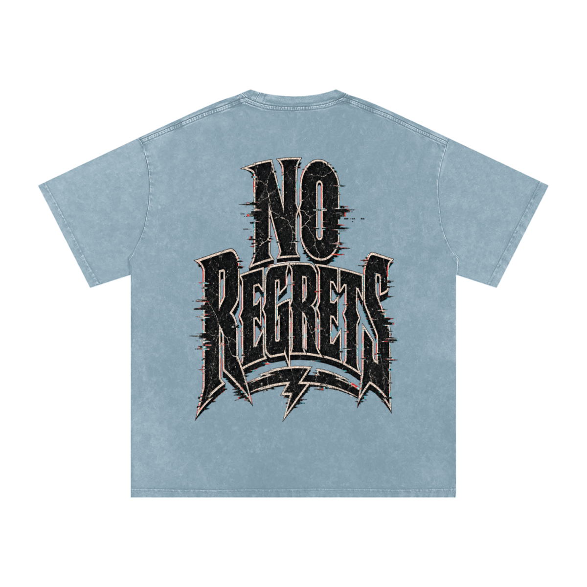 No regrets-Snow Washed Oversized Cotton T-Shirt