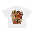 Never miss a meal-Enzyme Washed T-Shirt