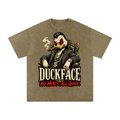 Duck face-Snow Washed Oversized Cotton T-Shirt