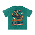 Risk the ordinary-Snow Washed Oversized Cotton T-Shirt