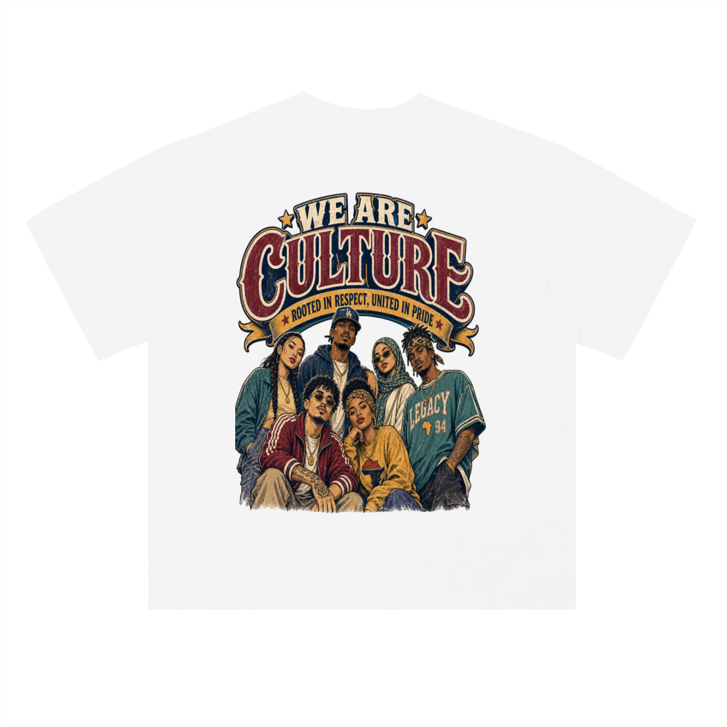 We are culture-Heavyweight Drop Shoulder Cotton T-Shirt