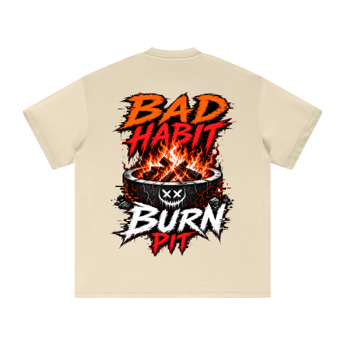Bad habit burn pit-Heavyweight Earth Tone T-Shirt