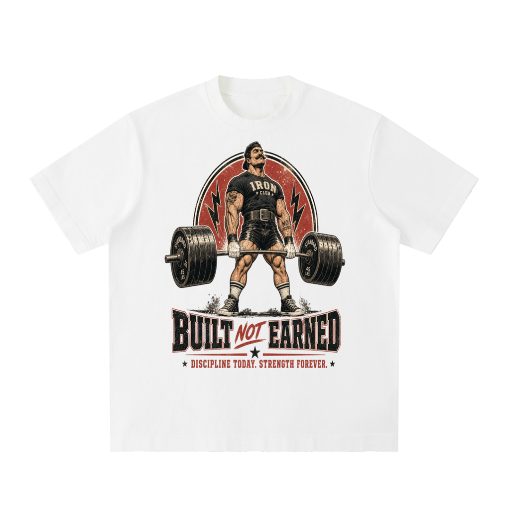 Built Not Earned — Vintage Washed Frayed Tee