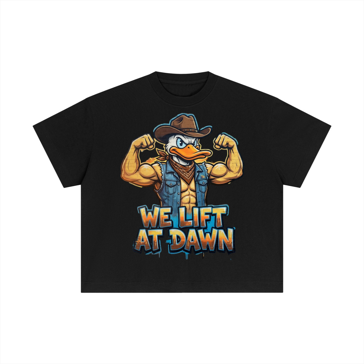 We lift at dawn-Essential Cotton Boxy T-Shirt