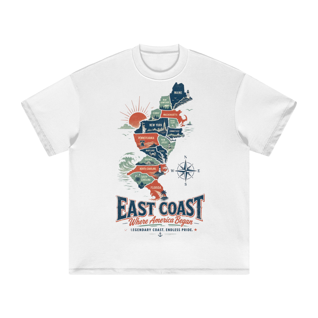 East coast-Heavyweight Earth Tone T-Shirt
