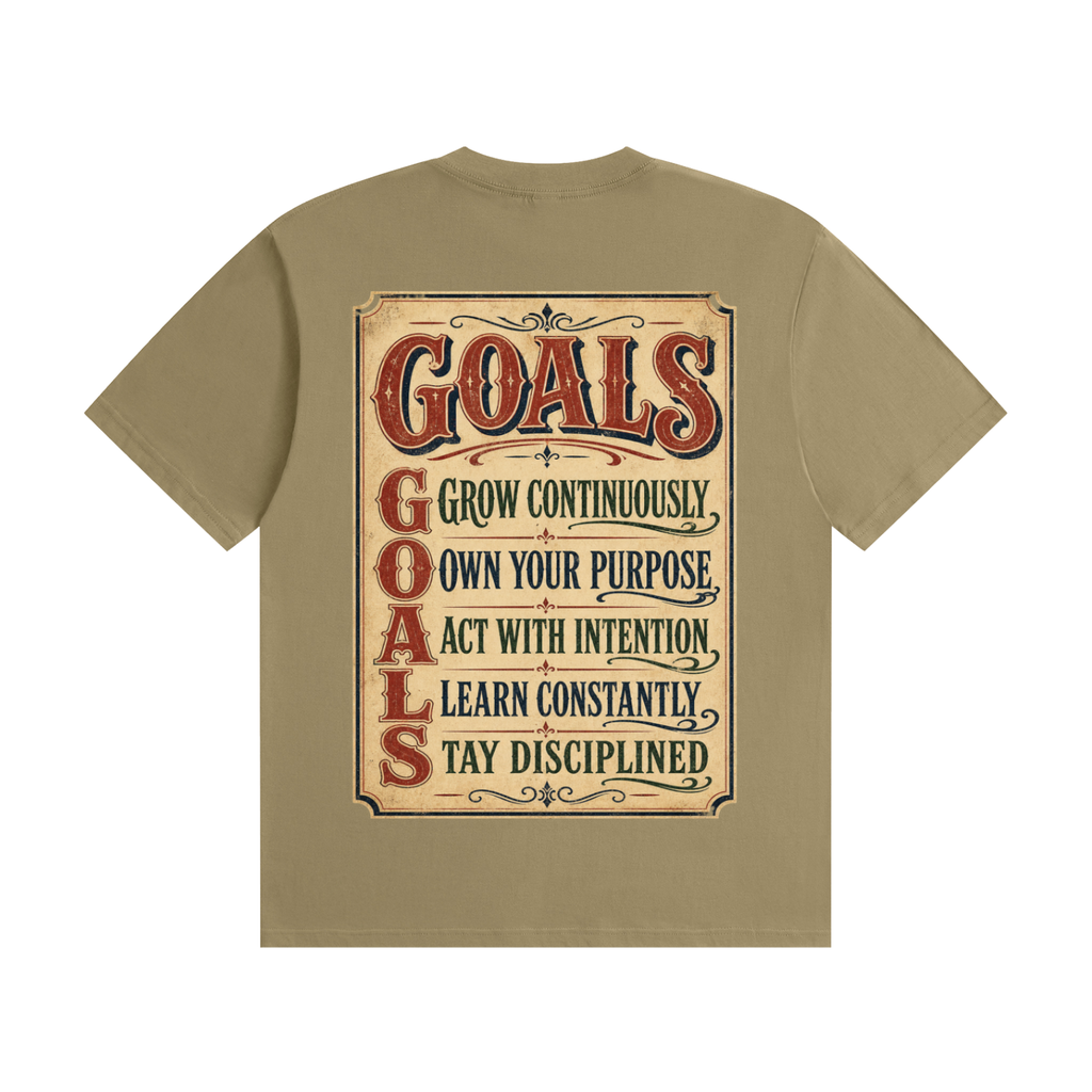 GOALS-Seamless Cotton T-Shirt