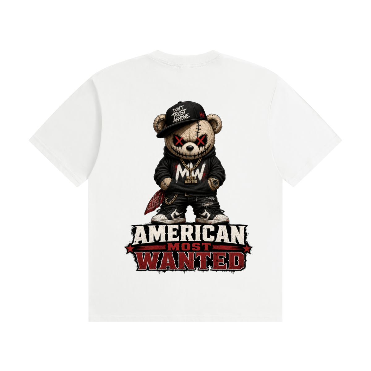 American  most wanted- Seamless Cotton T-Shirt