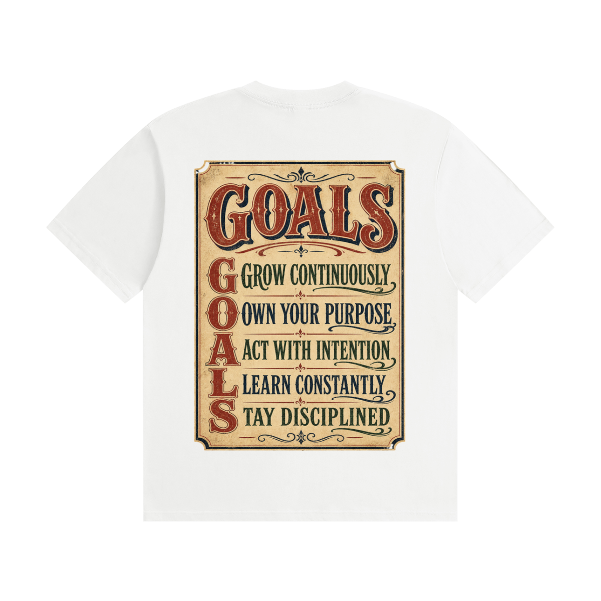 GOALS-Seamless Cotton T-Shirt