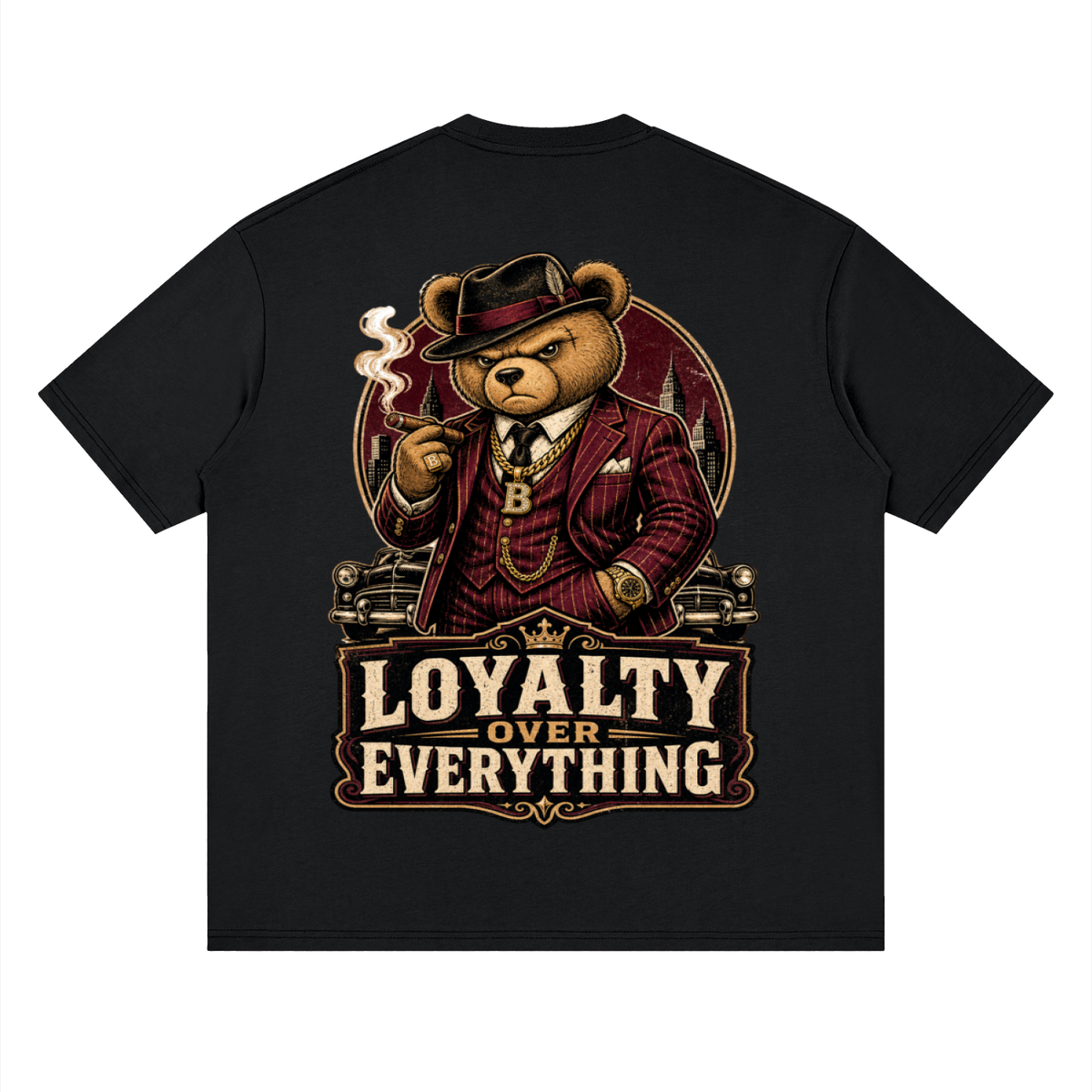 Loyalty over everything-Streetwear Loose Drop Shoulder T-Shirt