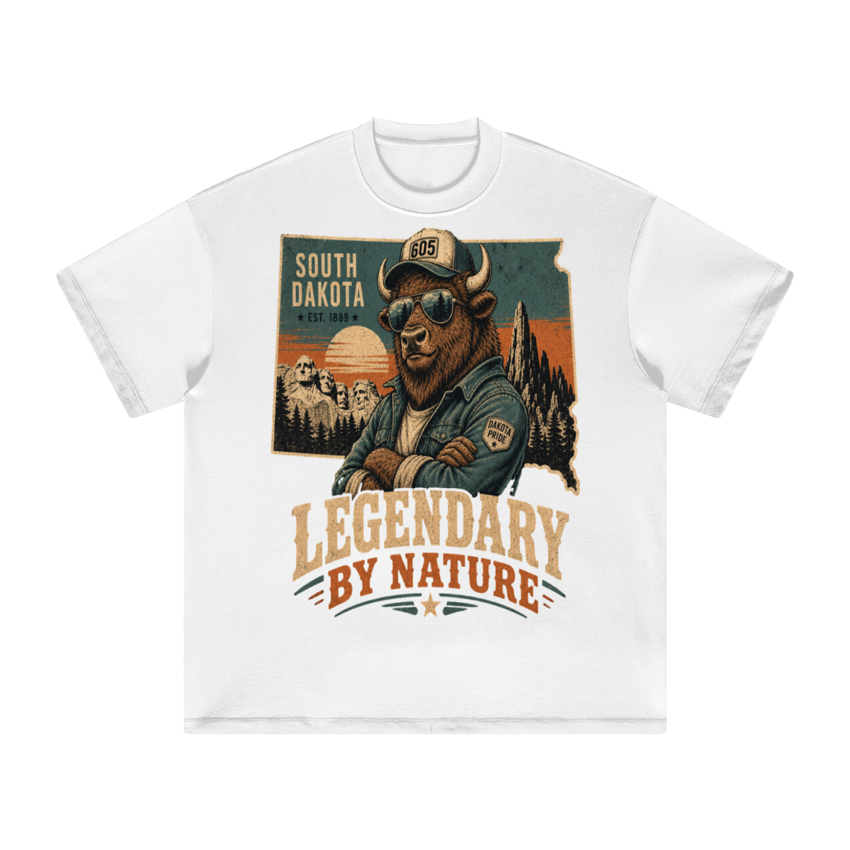 South Dakota-Heavyweight Earth Tone T-Shirt