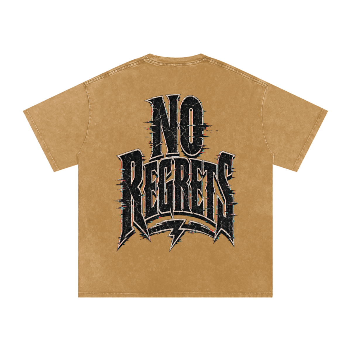 No regrets-Snow Washed Oversized Cotton T-Shirt