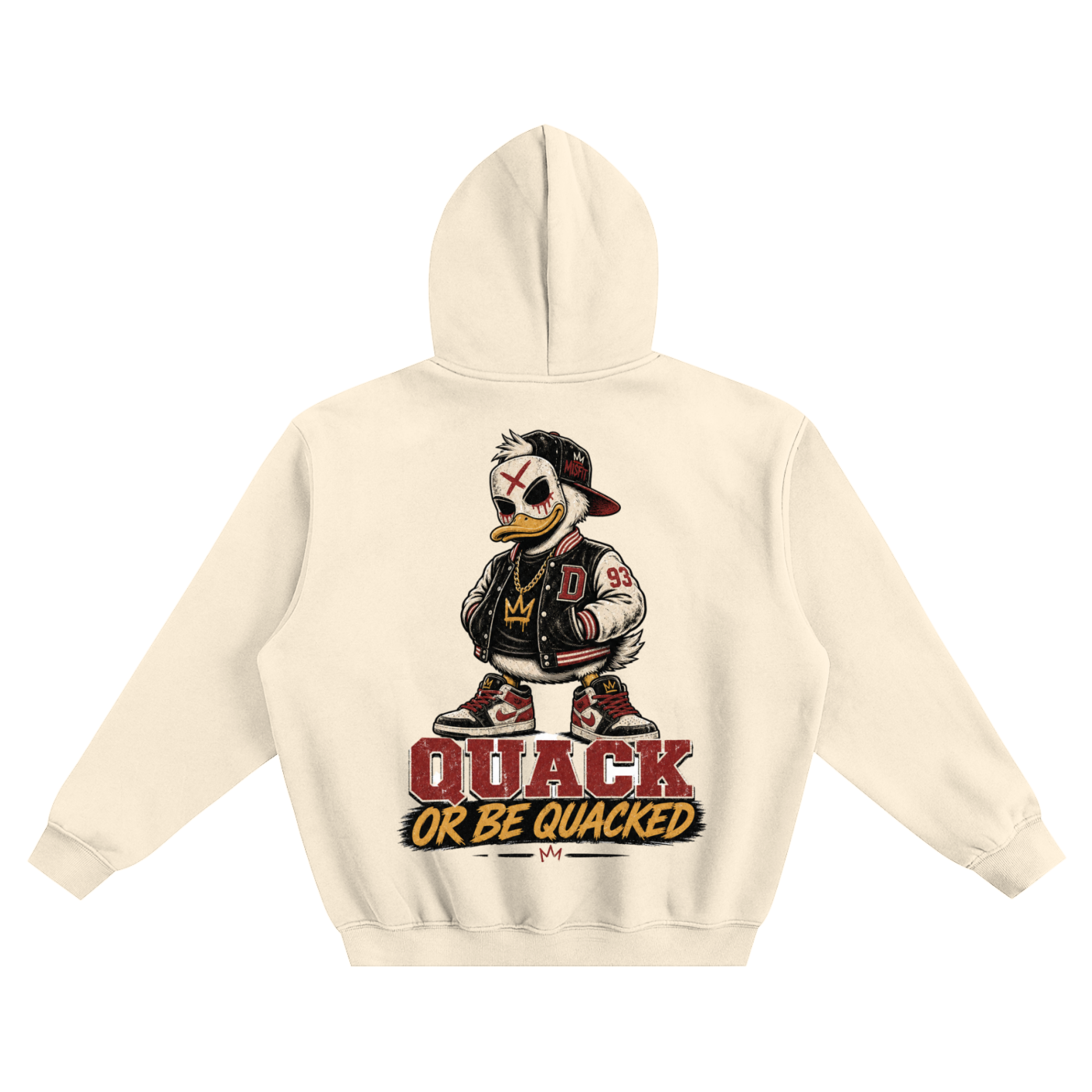 Quack or be quacked Fleeced Boxy Hoodie(This product ships from oversees ship time may be longer)