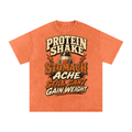 Protein shake-Snow Washed Oversized Cotton T-Shirt